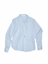 Solid Color Shell Button Fitted Shirt